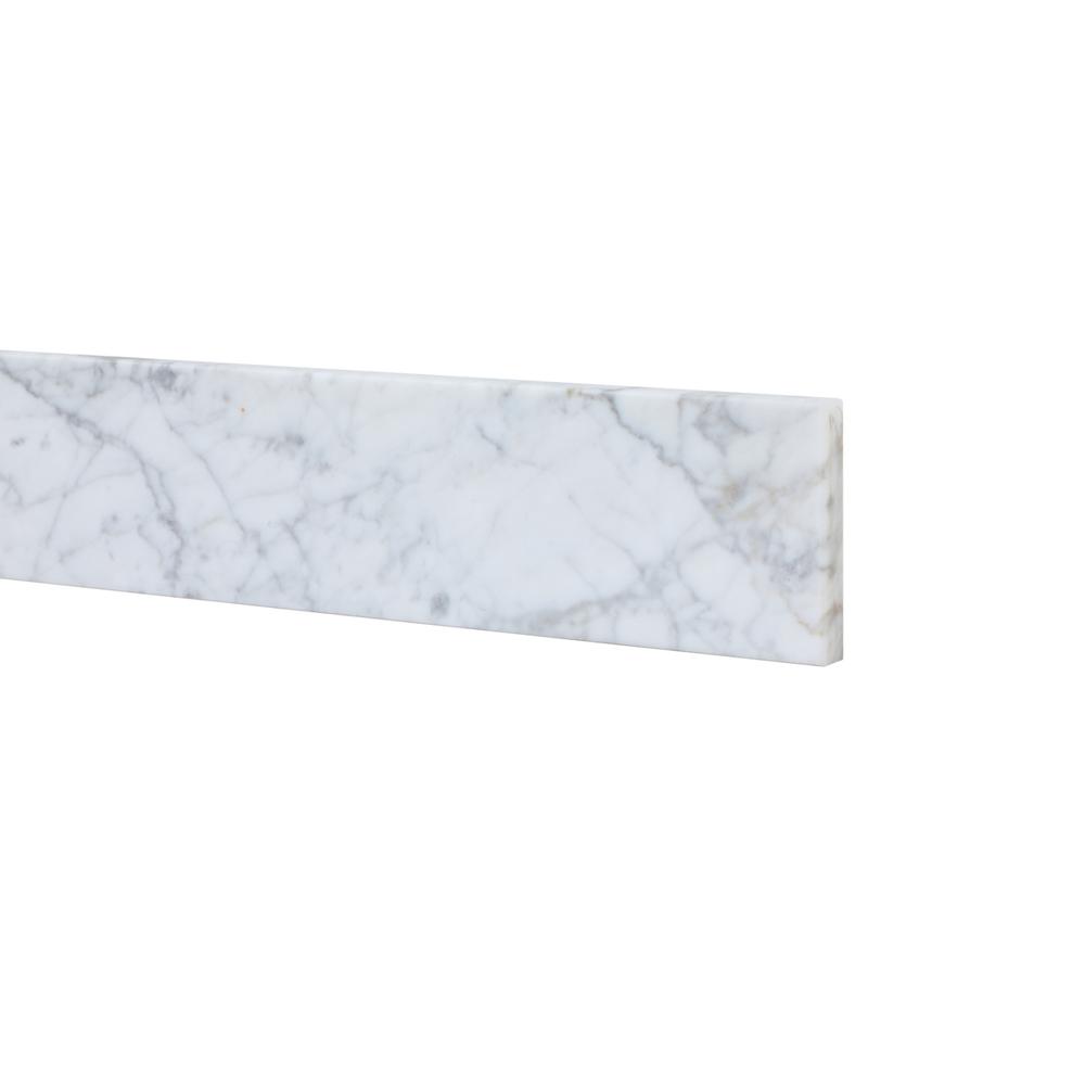 30 inch backsplash in carrara white. Picture 4