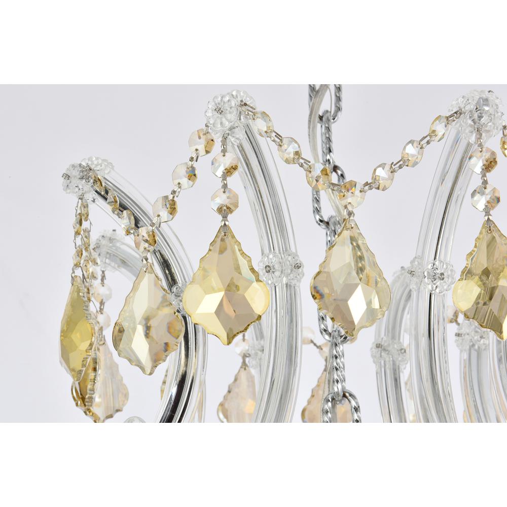 Maria Theresa 37 light Chrome Chandelier Golden Teak (Smoky) Royal Cut Crystal. Picture 5