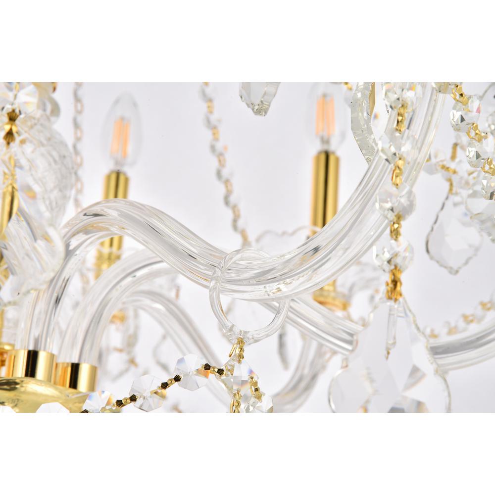 Verona 8 light Gold Chandelier Clear Royal Cut Crystal. Picture 5