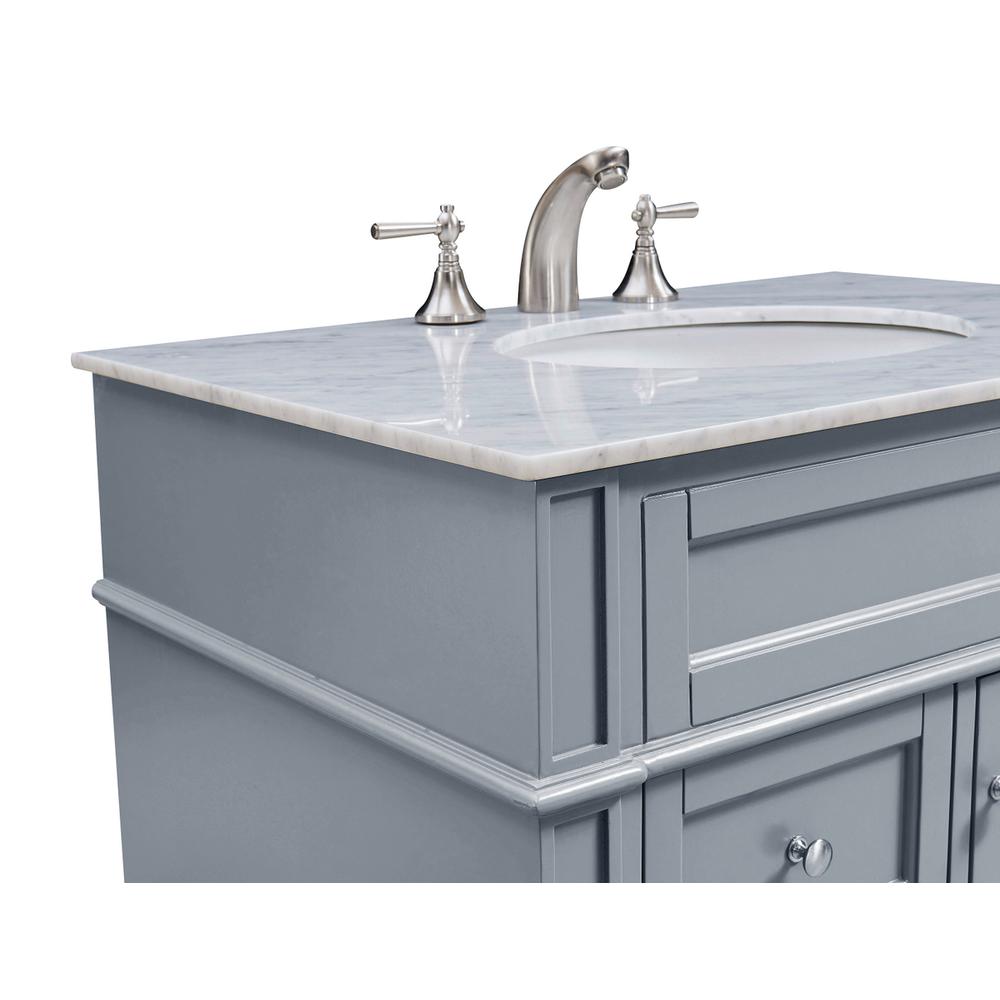 32 In. Single Bathroom Vanity Set In Grey. Picture 4