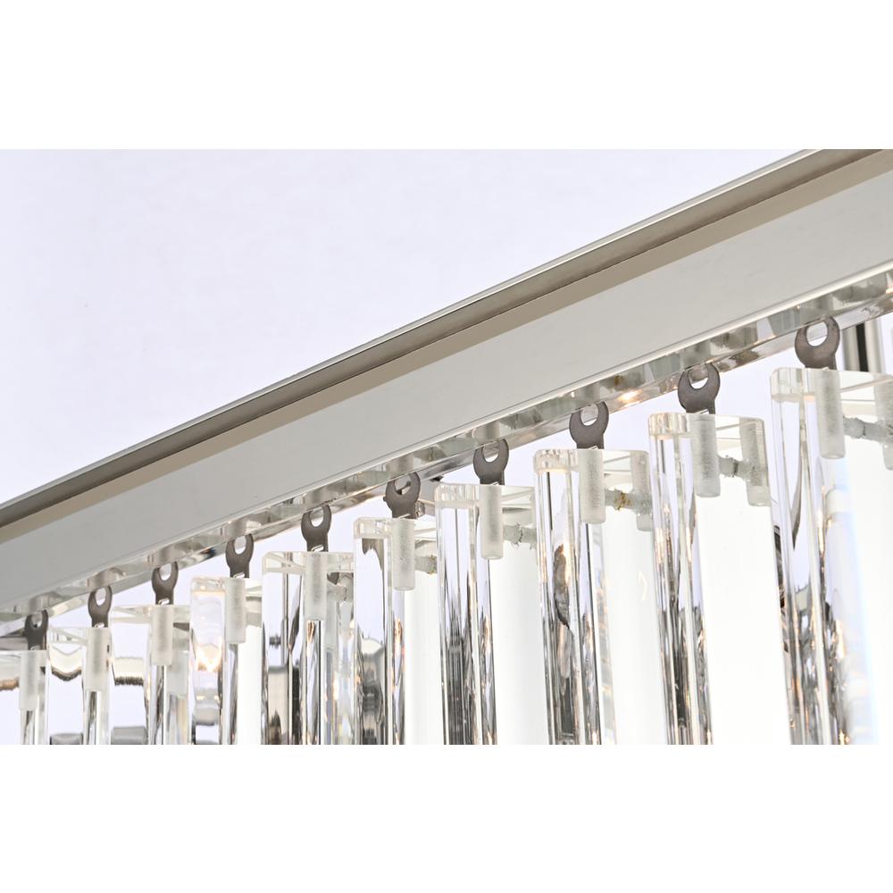 Sydney 21.5 inch square crystal chandelier in polished nickel. Picture 5