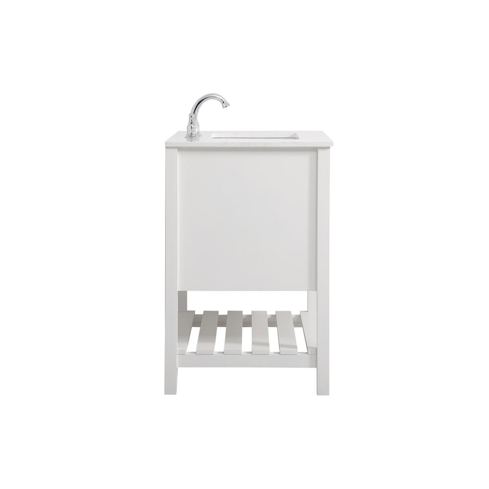 30 inch Single Bathroom Vanity in White. Picture 11