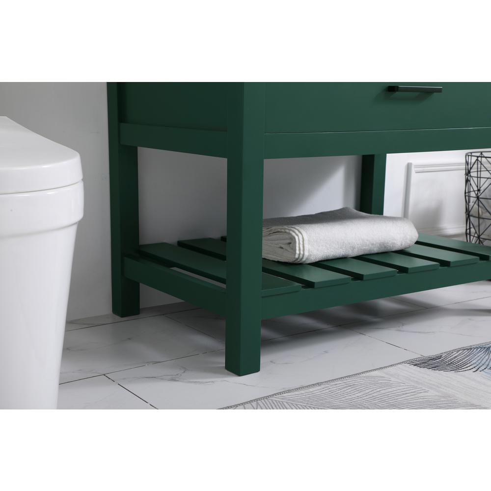 36 inch Single bathroom vanity in green with backsplash. Picture 6