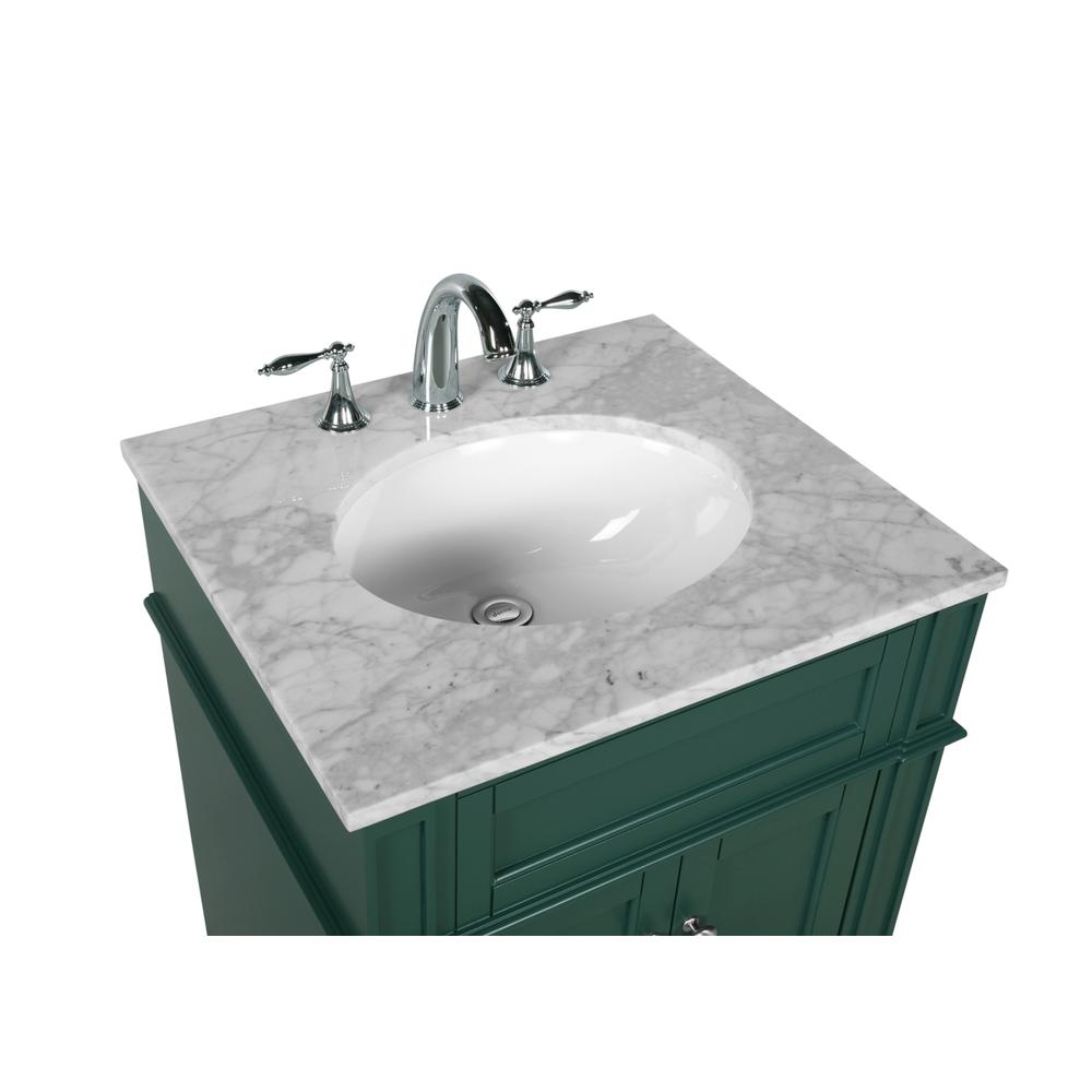24 inch Single bathroom vanity in green. Picture 10
