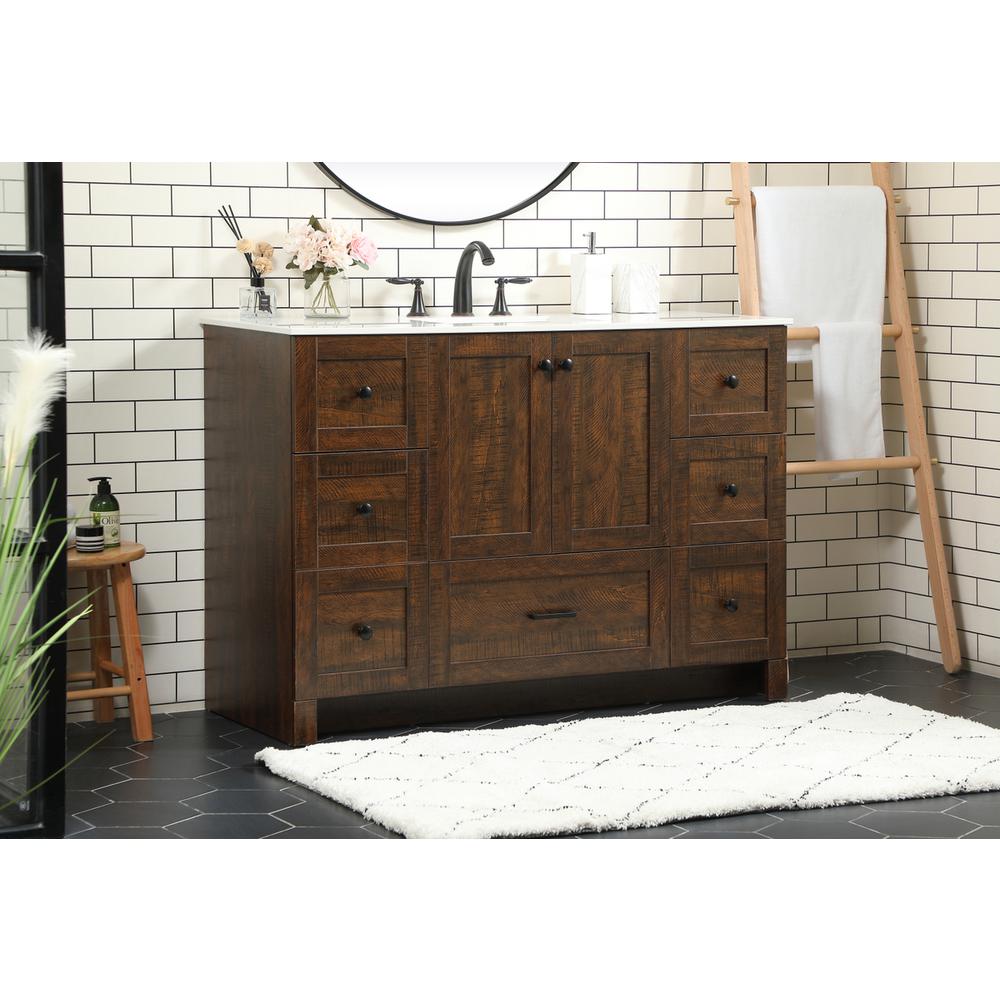 48 inch Single bathroom vanity in expresso. Picture 2