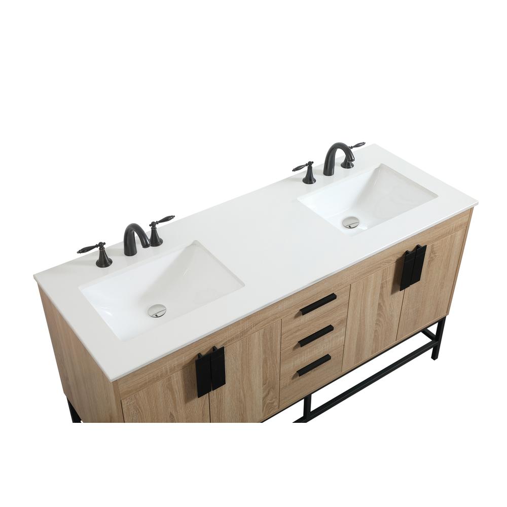 60 inch double bathroom vanity in mango wood. Picture 10