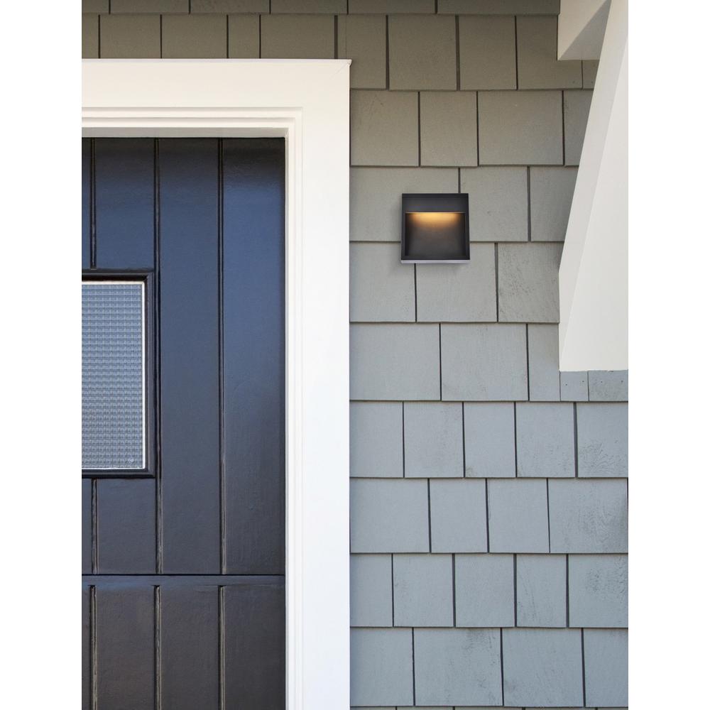 Raine Integrated LED wall sconce in black. Picture 5