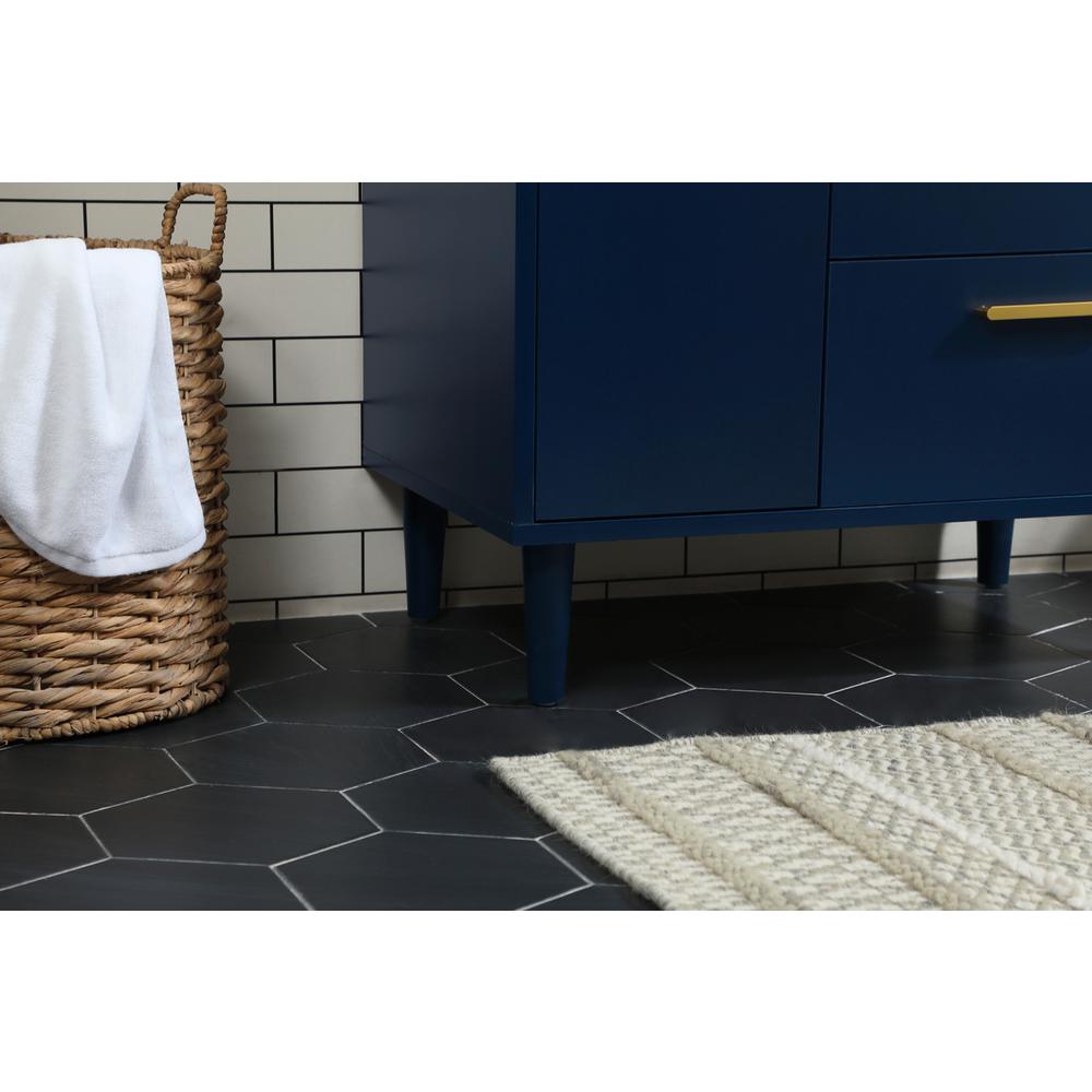 30 inch bathroom vanity in Blue. Picture 5