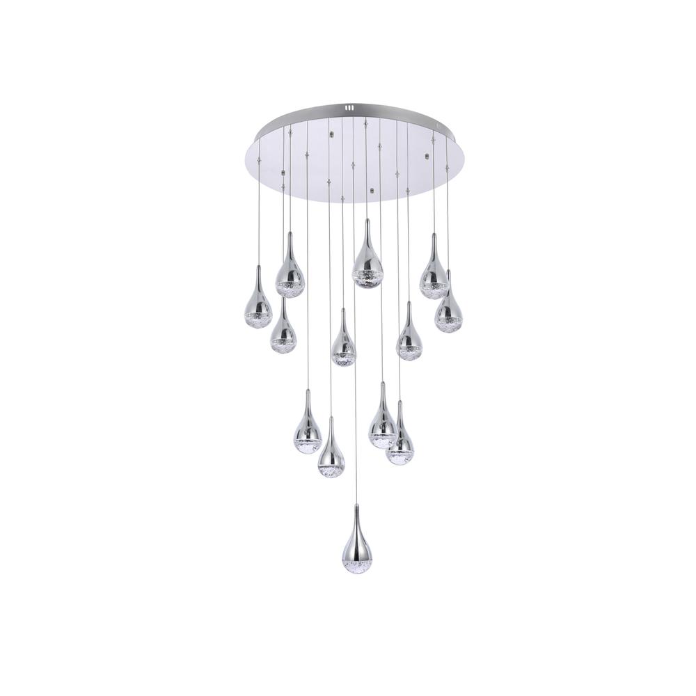 Amherst 30 inch LED chandelier in chrome. Picture 6