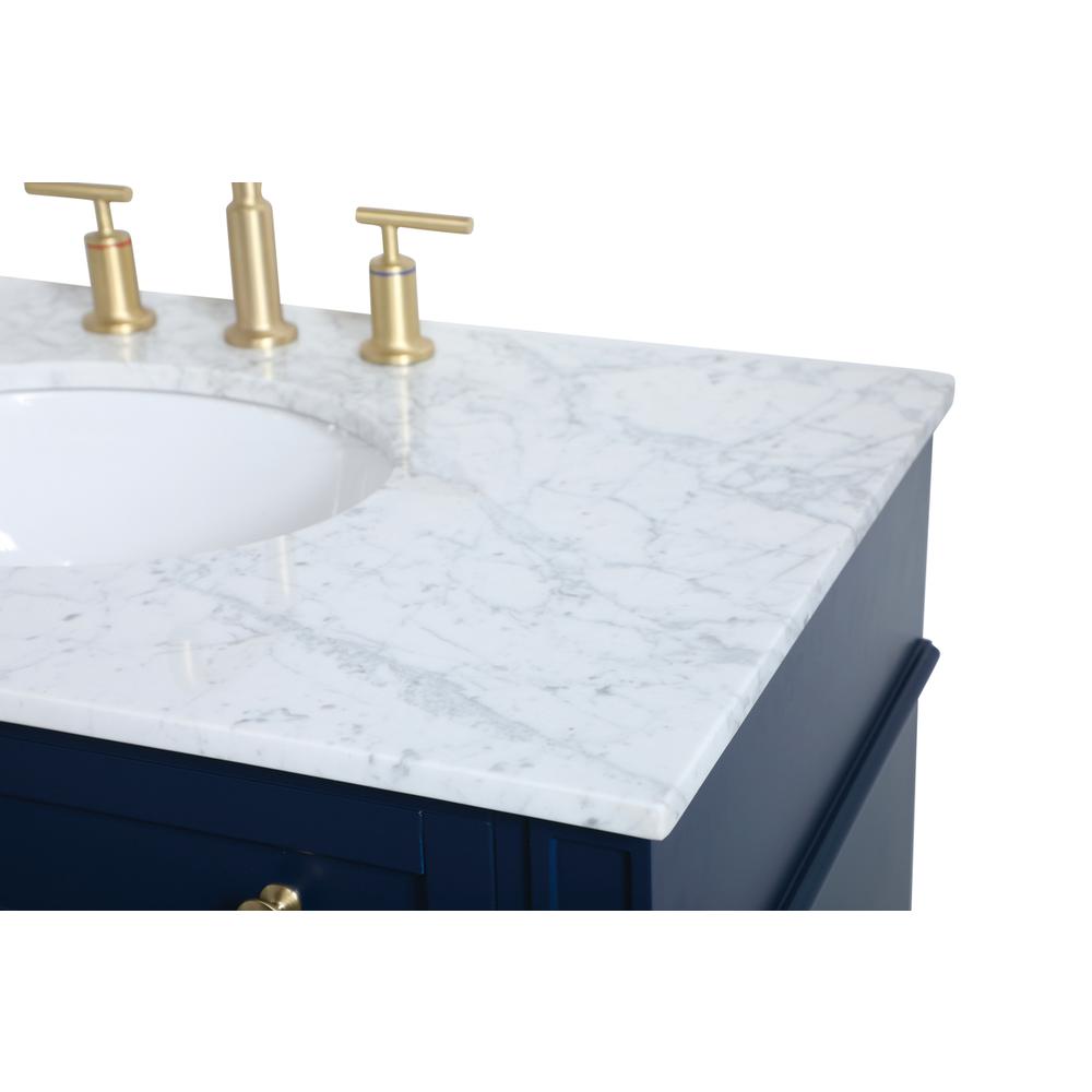 36 inch Single bathroom vanity in blue. Picture 10