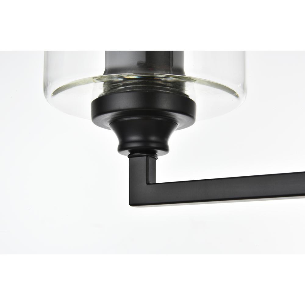Mayson 3 light Black and Clear Bath Sconce. Picture 5