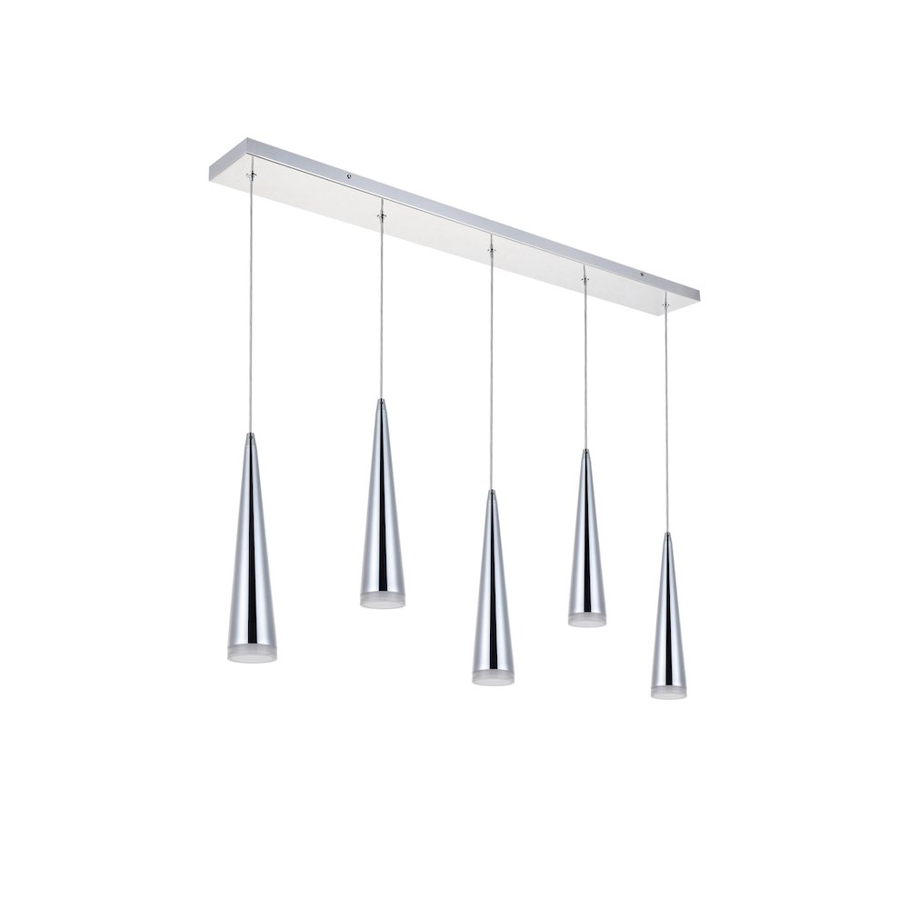 Fantasia 5 Light Chrome Led Pendant. Picture 9