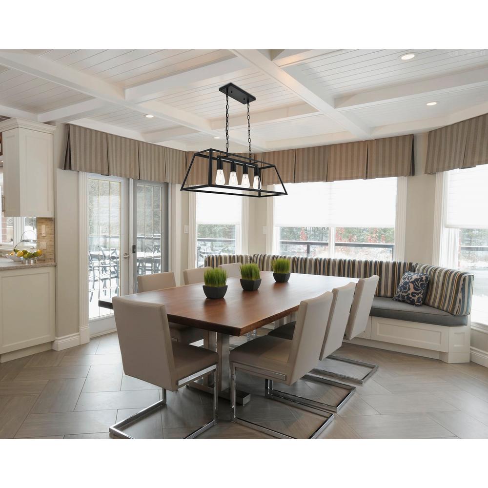 Resolute 4 light black Pendant. Picture 12