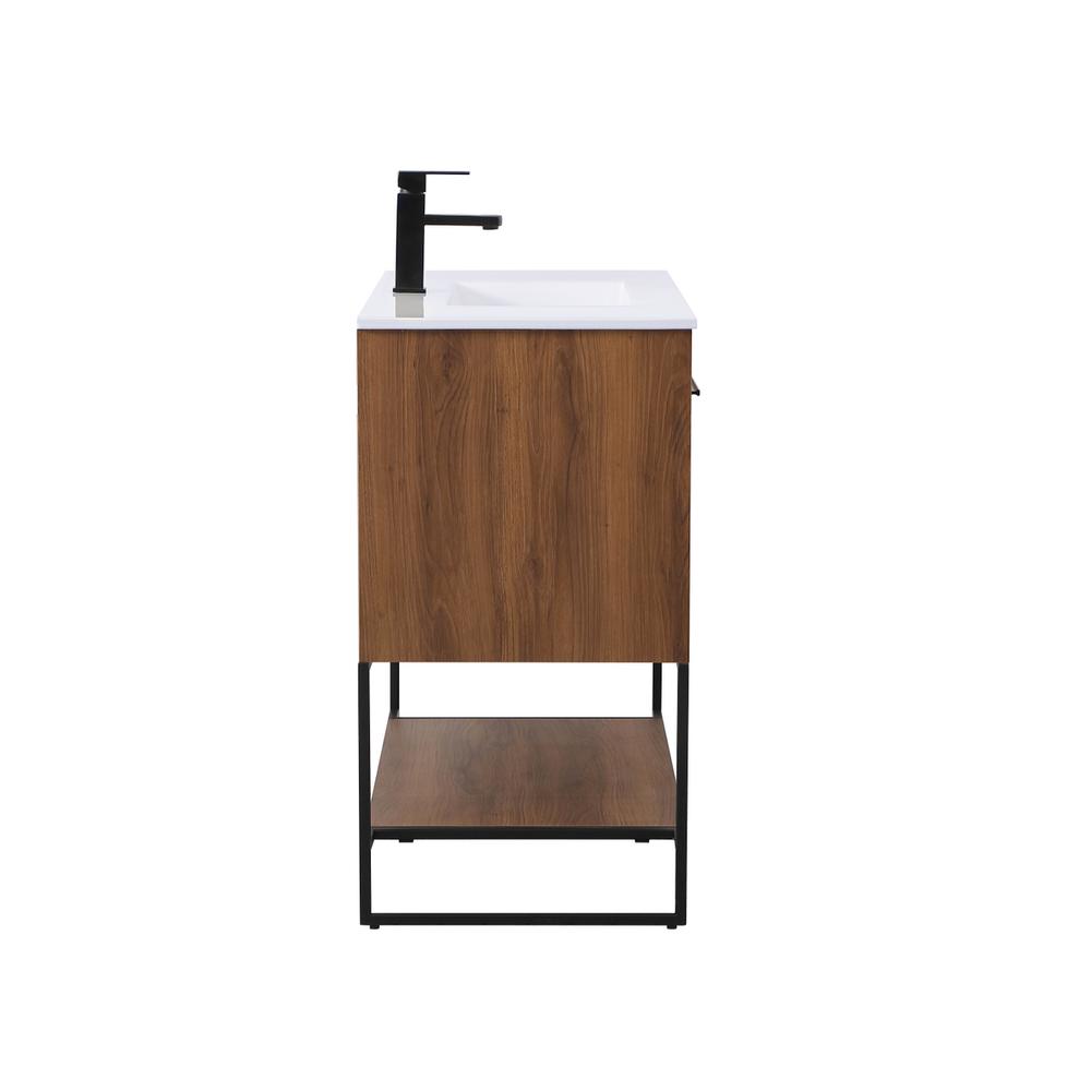 40 inch  Single Bathroom Vanity in Walnut Brown. Picture 13