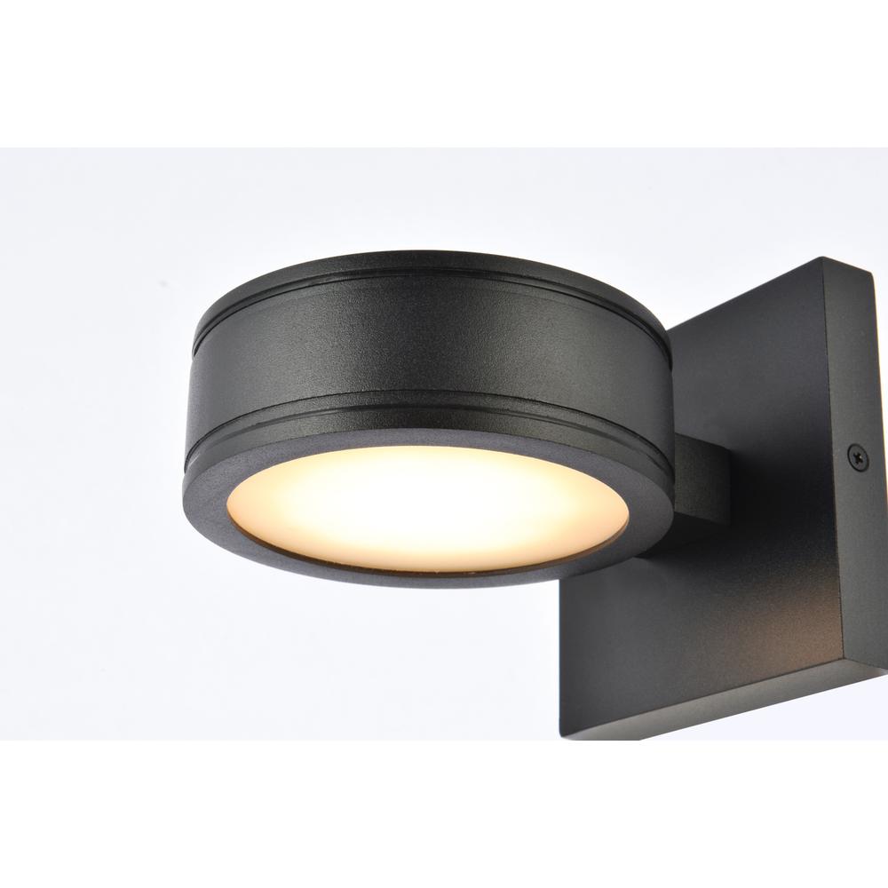 Raine Integrated LED wall sconce in black. Picture 2