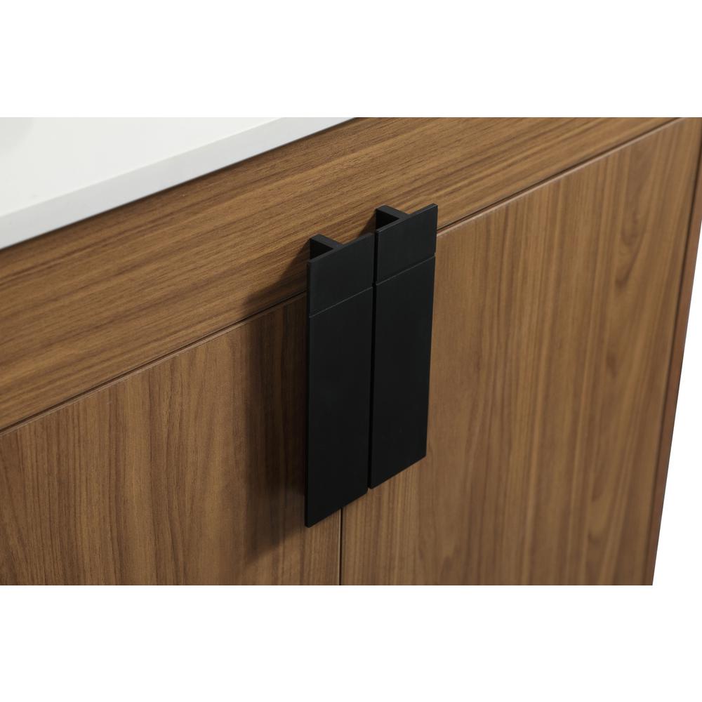 30 inch Single bathroom vanity in walnut brown. Picture 12