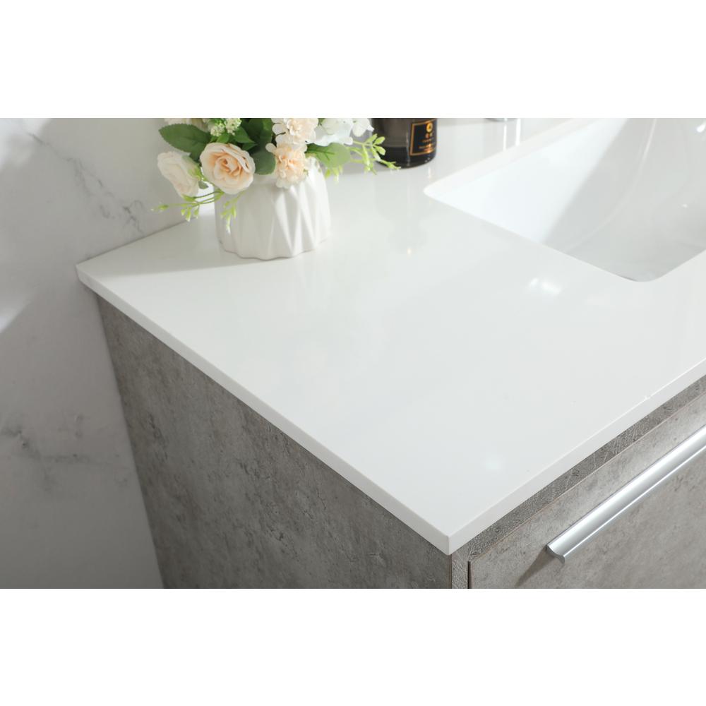 40 inch Single bathroom vanity in concrete grey. Picture 5