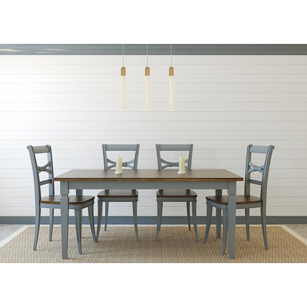 Weston 3 lights pendant in satin gold. Picture 7