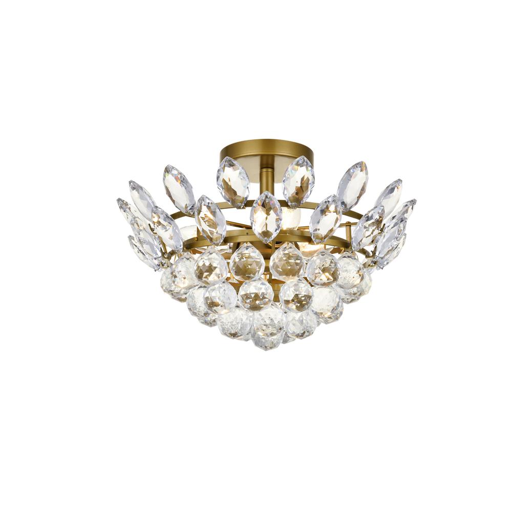 Emilia 14 inch flush mount in brass. Picture 2