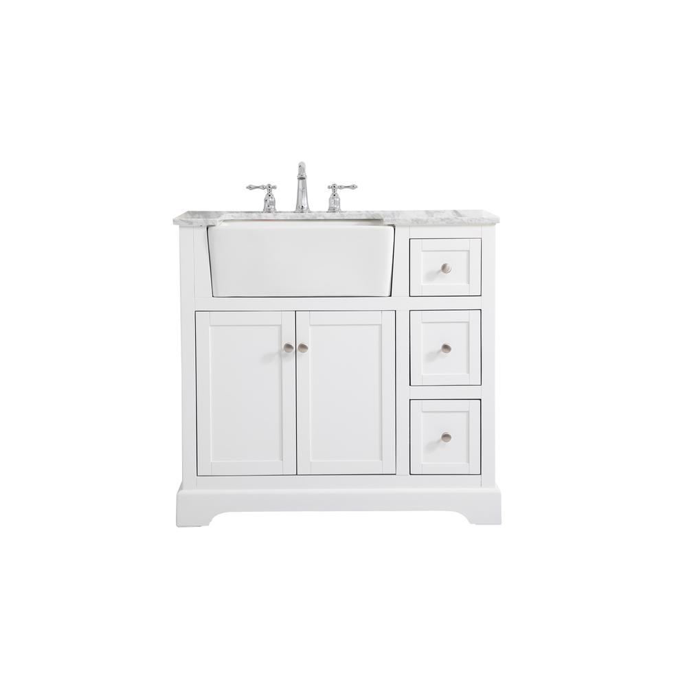 36 inch Single bathroom vanity in white. Picture 1