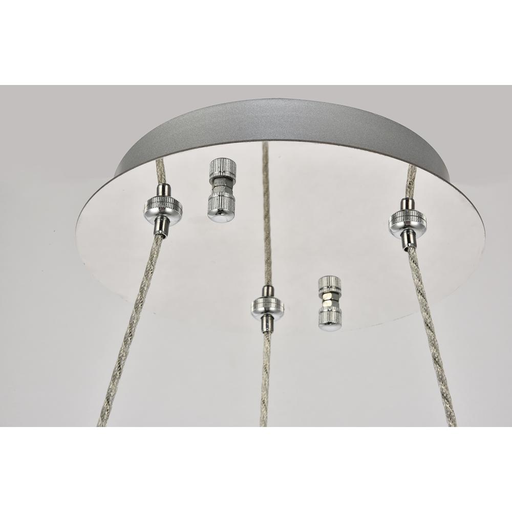 Monroe Integrated LED chip light Chrome Pendant Clear Royal Cut Crystal. Picture 5