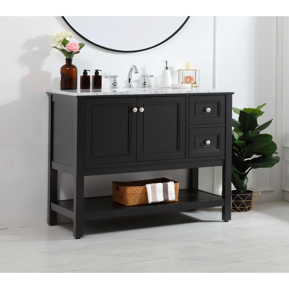 42 in. Single bathroom vanity set in Black. Picture 2