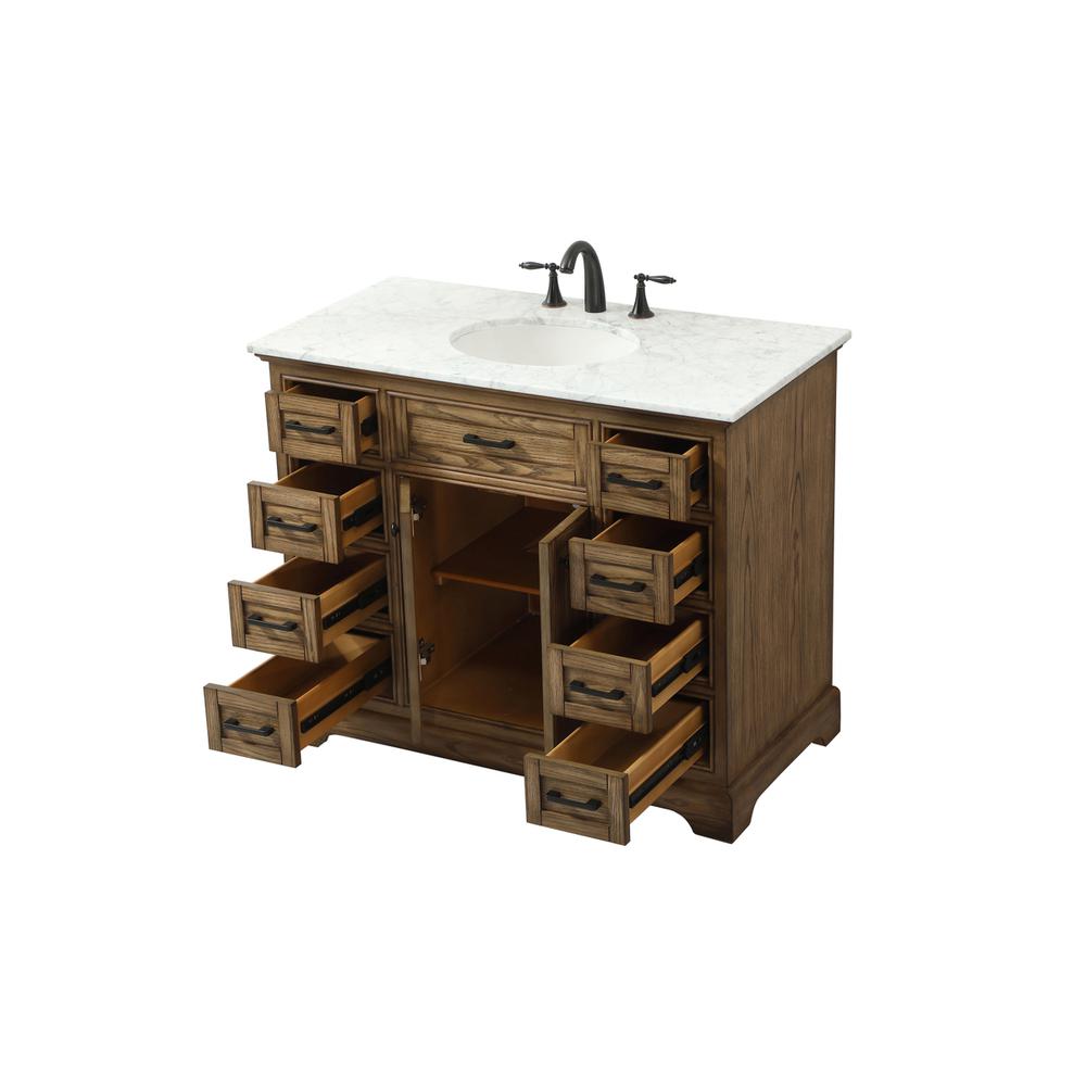 42 inch Single bathroom vanity in driftwood. Picture 9