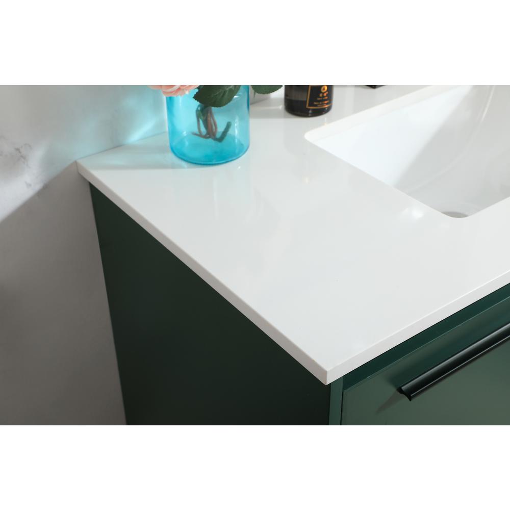 36 inch Single bathroom vanity in green. Picture 5