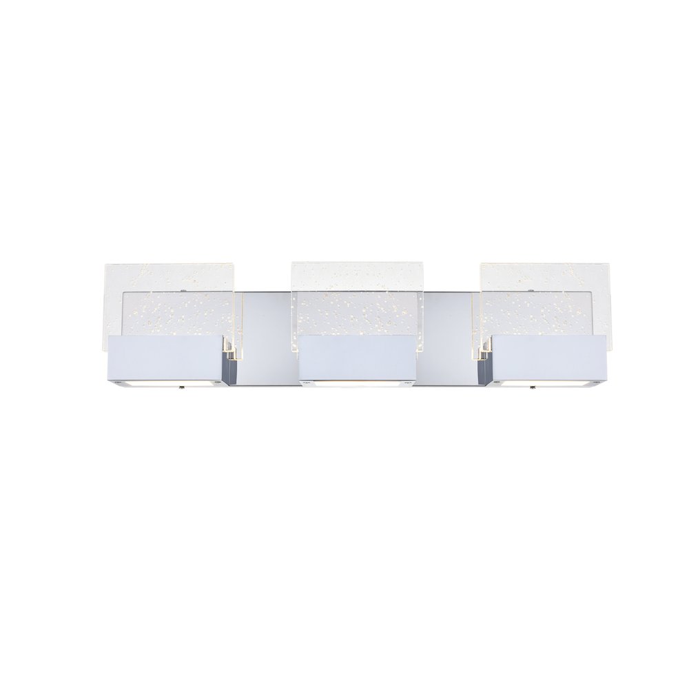 Pollux 3 Light Chrome Led Wall Sconce. Picture 1