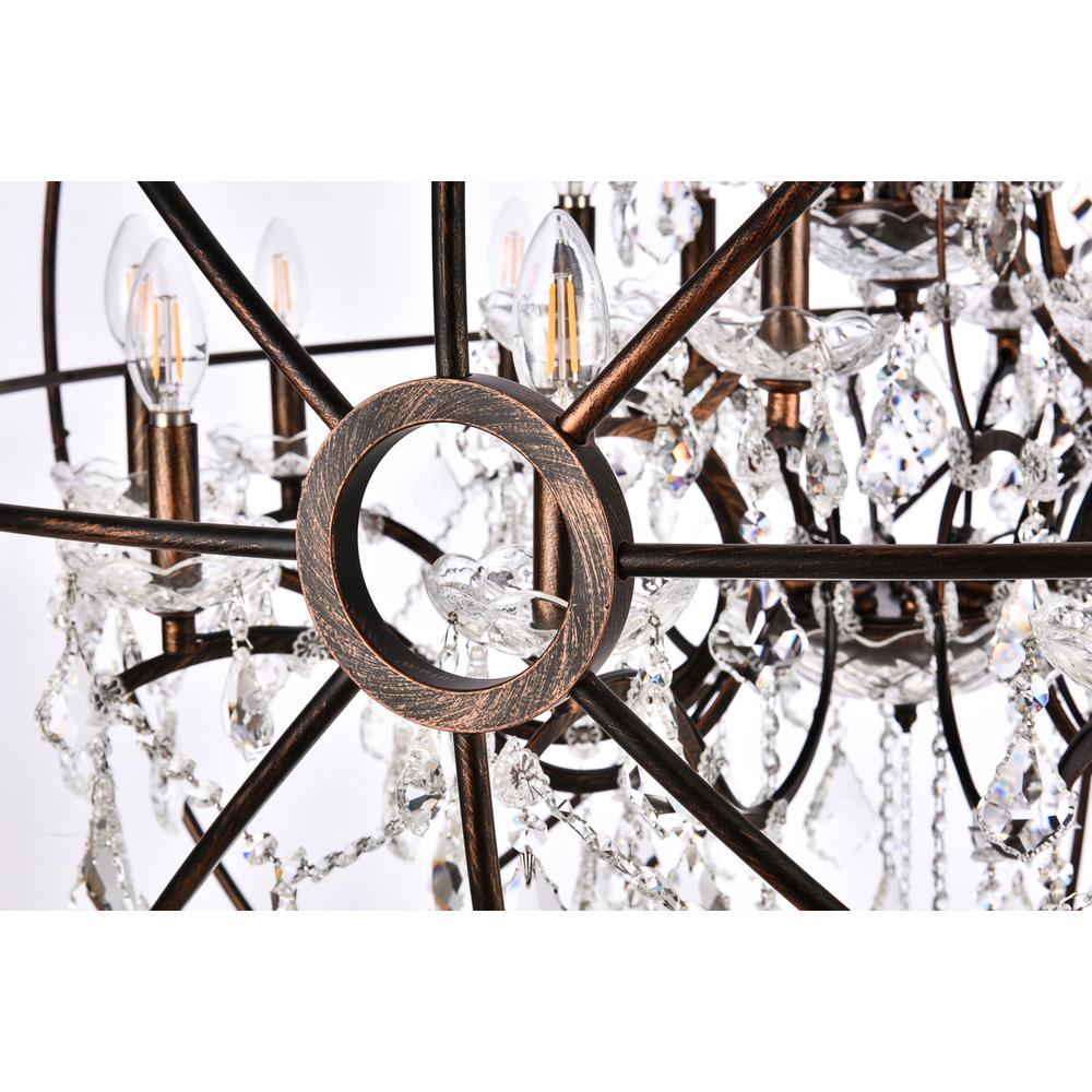 Geneva 18 light Dark Bronze Chandelier Clear Royal Cut crystal. Picture 4