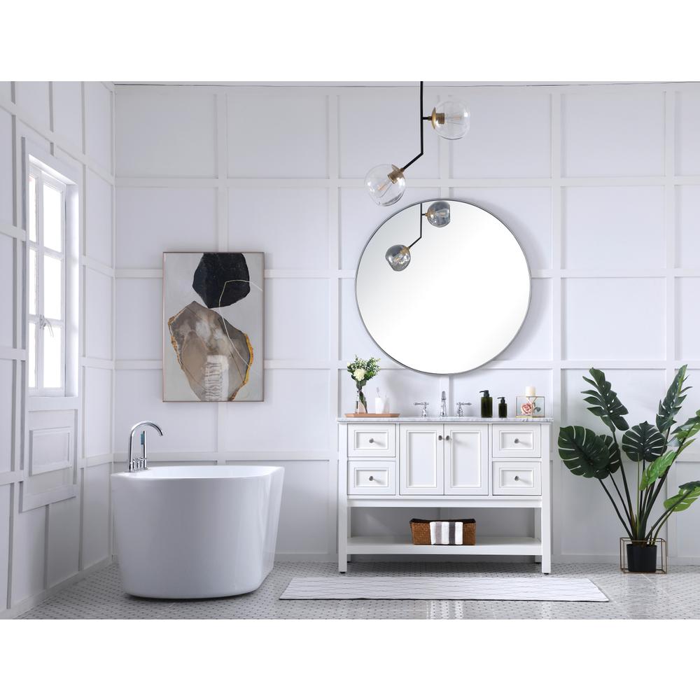 48 in. Single bathroom vanity set in White. Picture 8