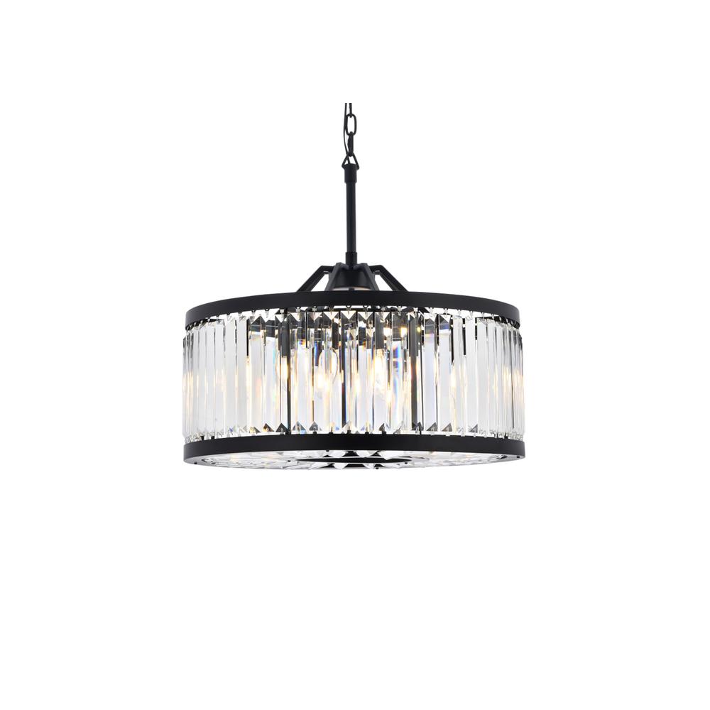 Chelsea 8 light Matte Black Chandelier Clear Royal Cut Crystal. Picture 2