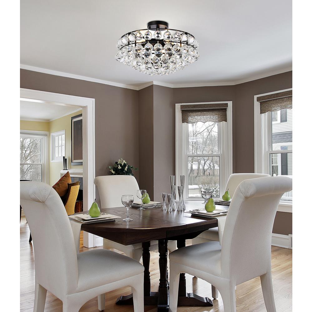 Savannah 18 inch flush mount in black. Picture 8