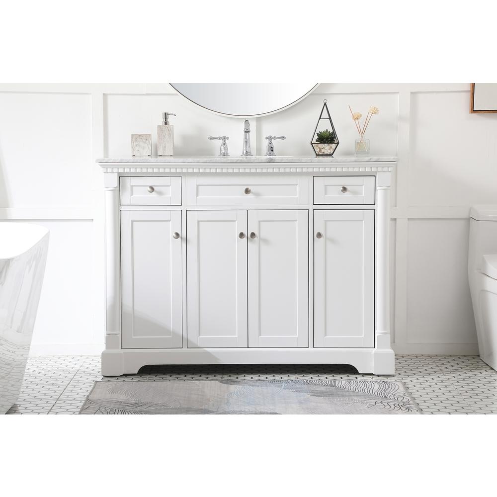 48 inch Single bathroom vanity in  White. Picture 14