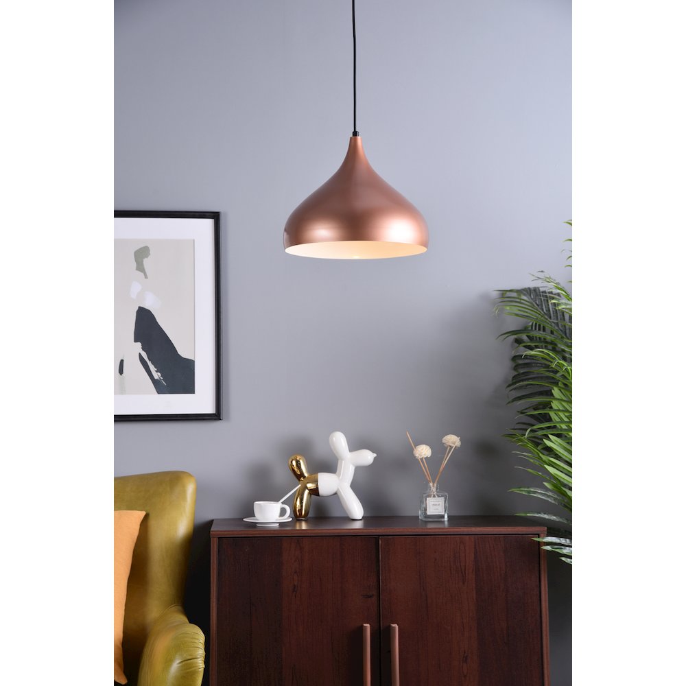 Circa 1 Light Honey Gold Pendant. Picture 2