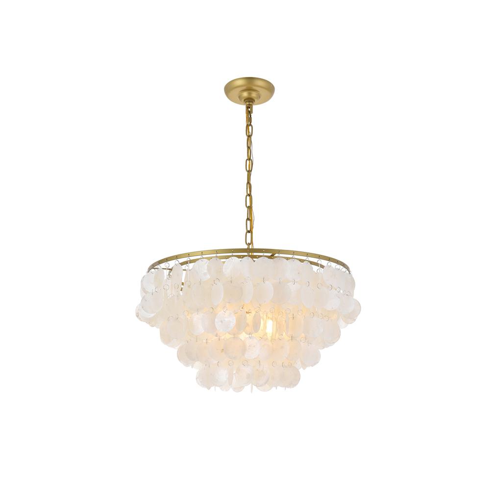 Selene 4 light Brass Pendant. Picture 3