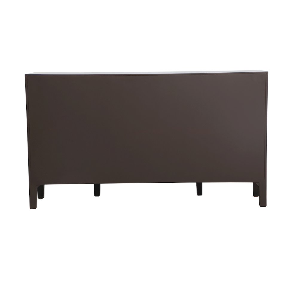 60 Inch Mirrored Credenza In Dark Walnut. Picture 10