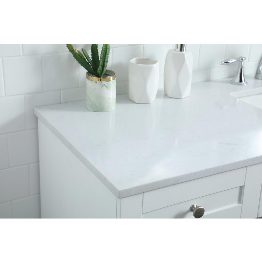 60 Inch ADA Compliant Bathroom Vanity In White. Picture 5