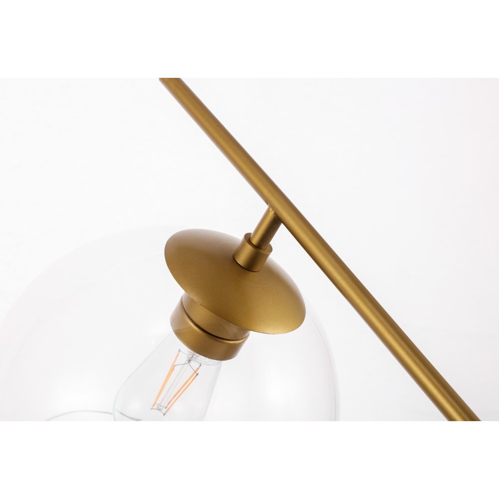 Ryland 1 Light Brass And Clear Glass Pendant. Picture 11