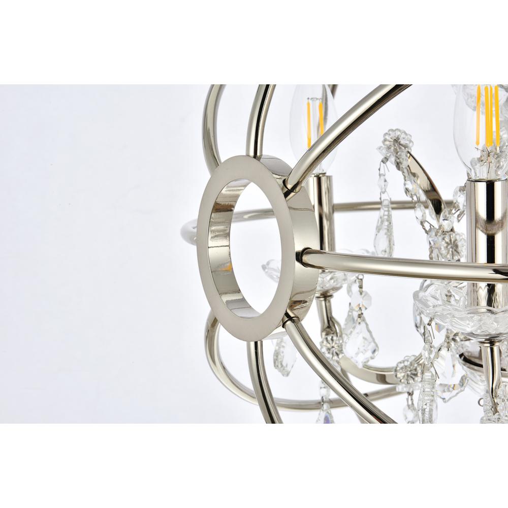 Geneva 4 light polished nickel Pendant Clear Royal Cut crystal. Picture 5
