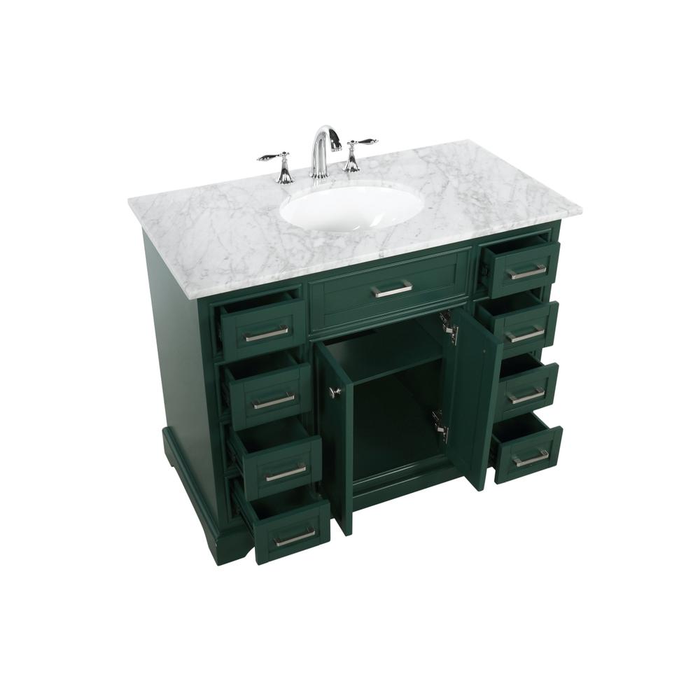 42 inch Single bathroom vanity in green. Picture 9