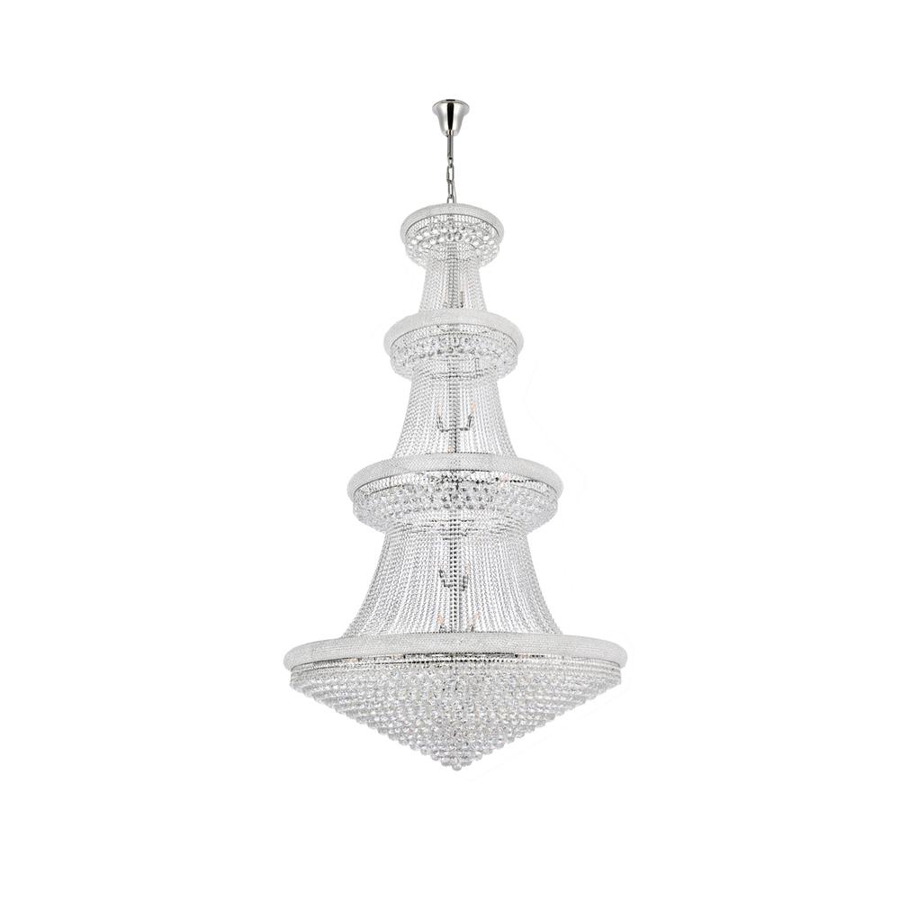 Primo 48 light Chrome Chandelier Clear Royal Cut Crystal. Picture 6
