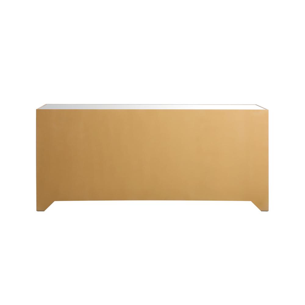 Reflexion 72 in. mirrored six drawer chest in gold. Picture 10
