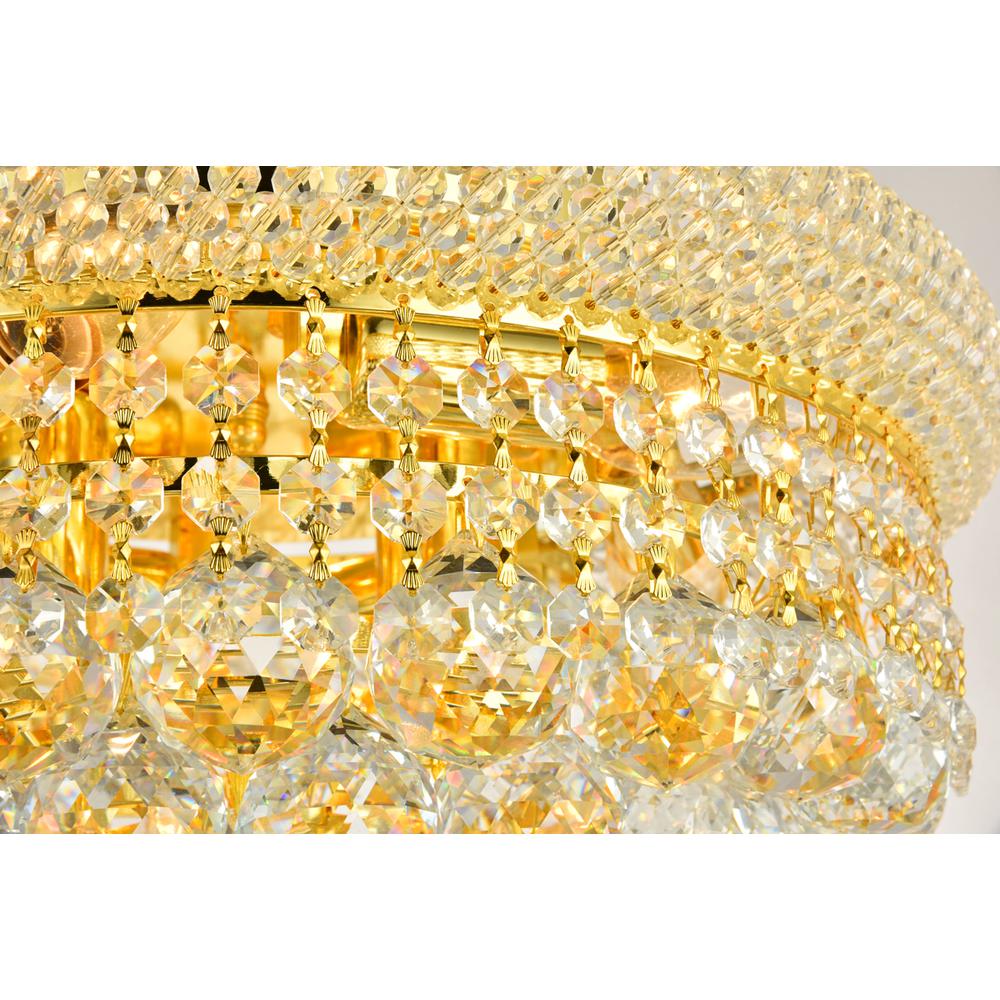 Primo 8 light Gold Flush Mount Clear Royal Cut Crystal. Picture 3