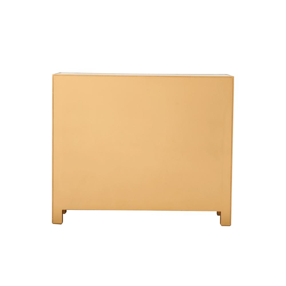 End table 2 drawers 2 doors 38in. W x 12in. D x 32in. H in gold. Picture 9