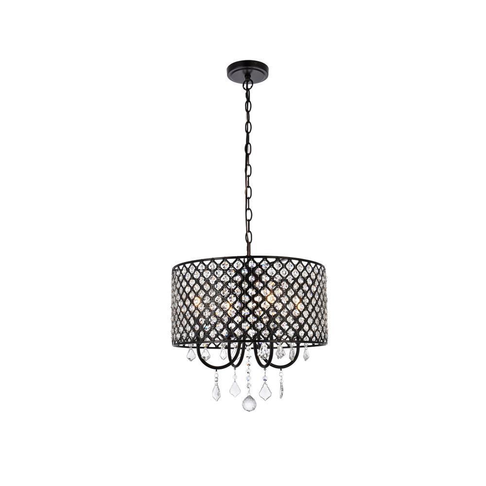 Elise 17 inch pendant in black. Picture 1