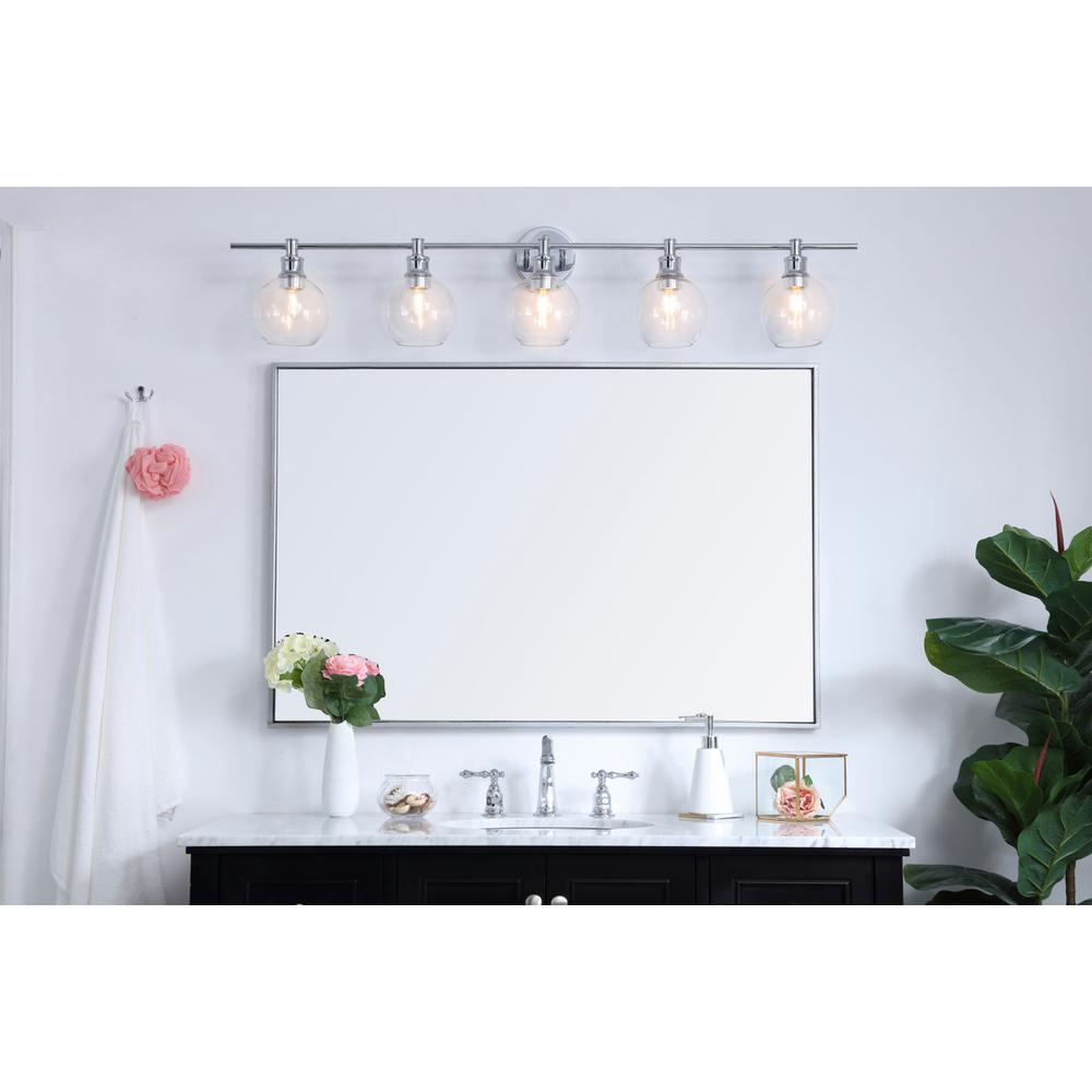 Collier 5 light Chrome and Clear glass Wall sconce. Picture 14