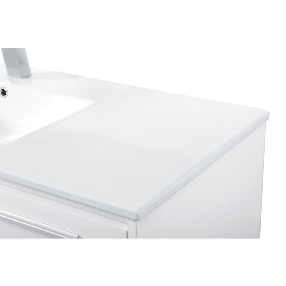 48 inch  Single Bathroom Floating Vanity in White. Picture 9