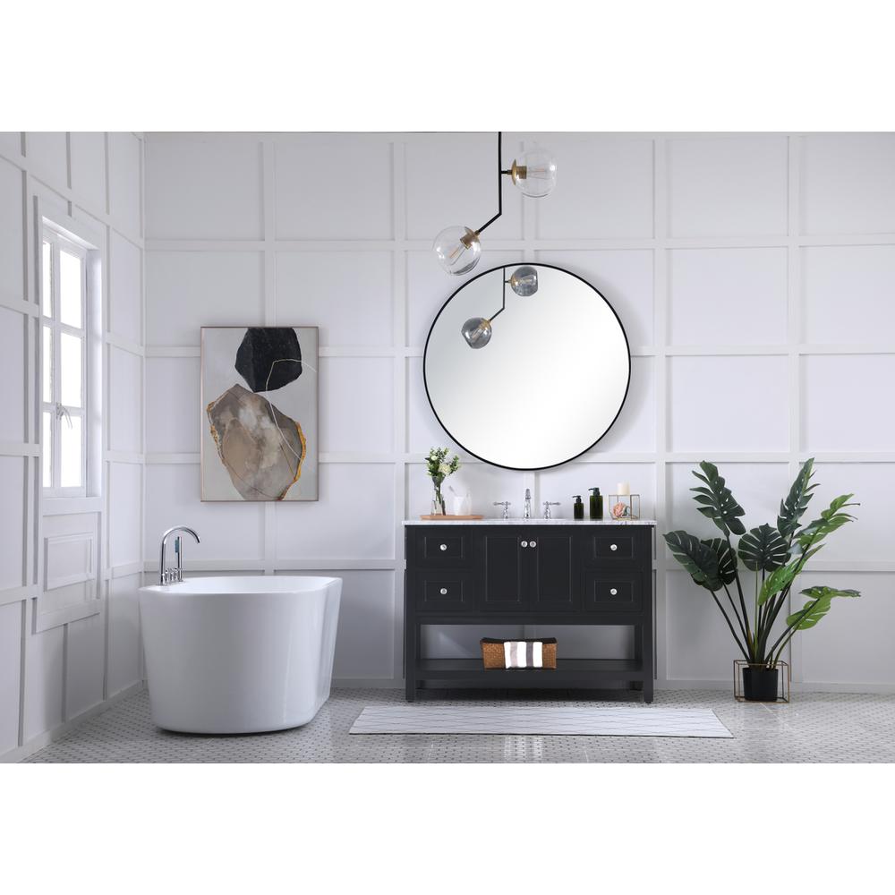 48 in. Single bathroom vanity set in Black. Picture 6