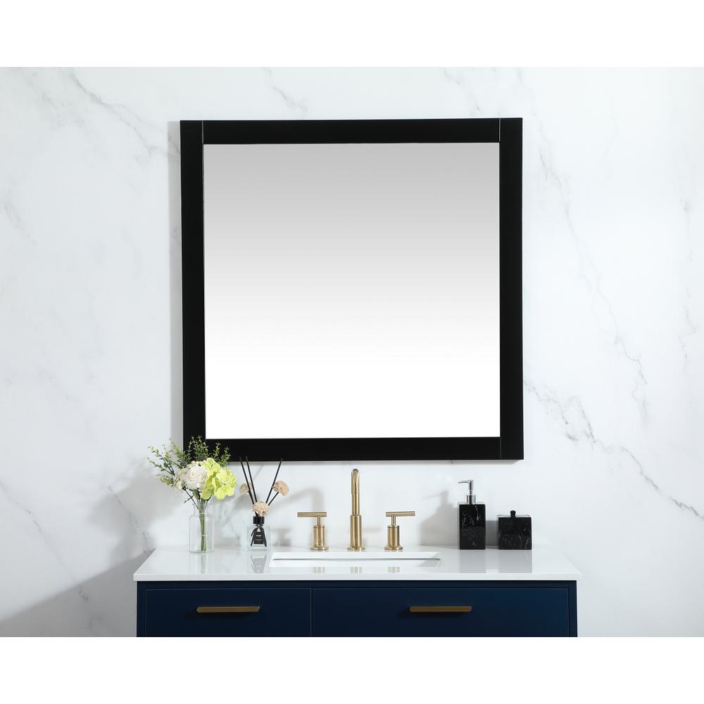 Aqua vanity mirror 36x36 inch in black. Picture 7